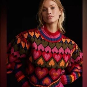 Farm Rio Heart Sweater XS